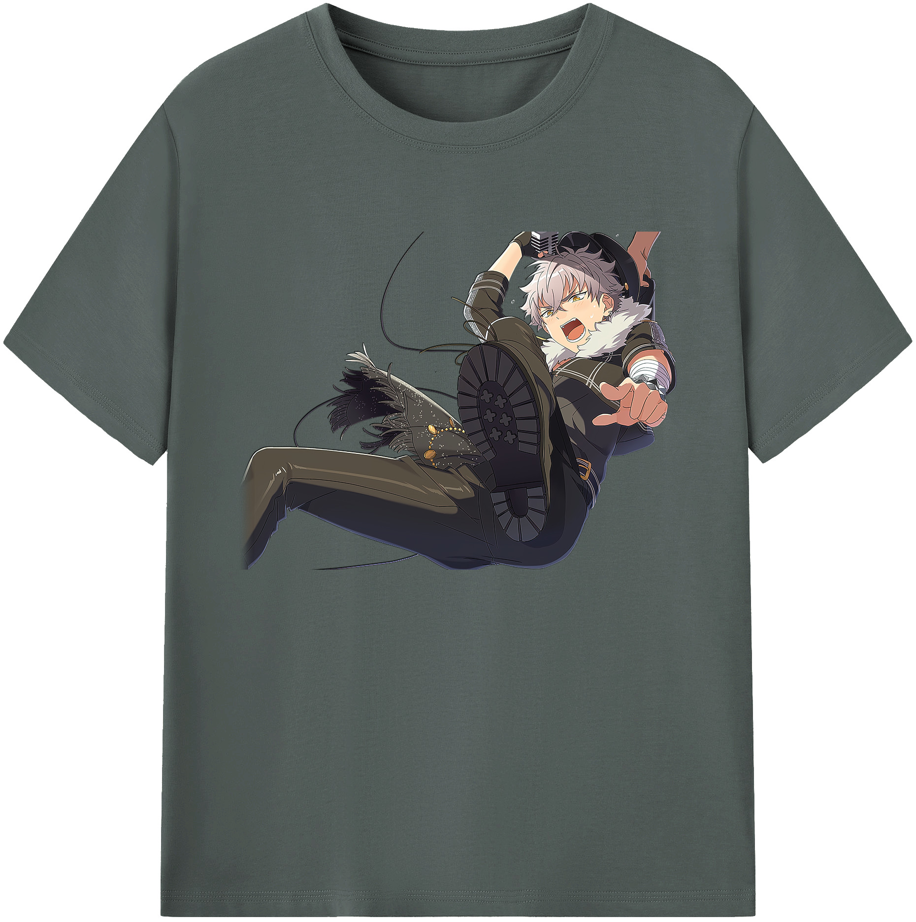 （画像用） あんさんぶるスターズ! Ensemble Stars 綿100％ メンズ半袖Tシャツ｜肌触りやわらか＆通気性